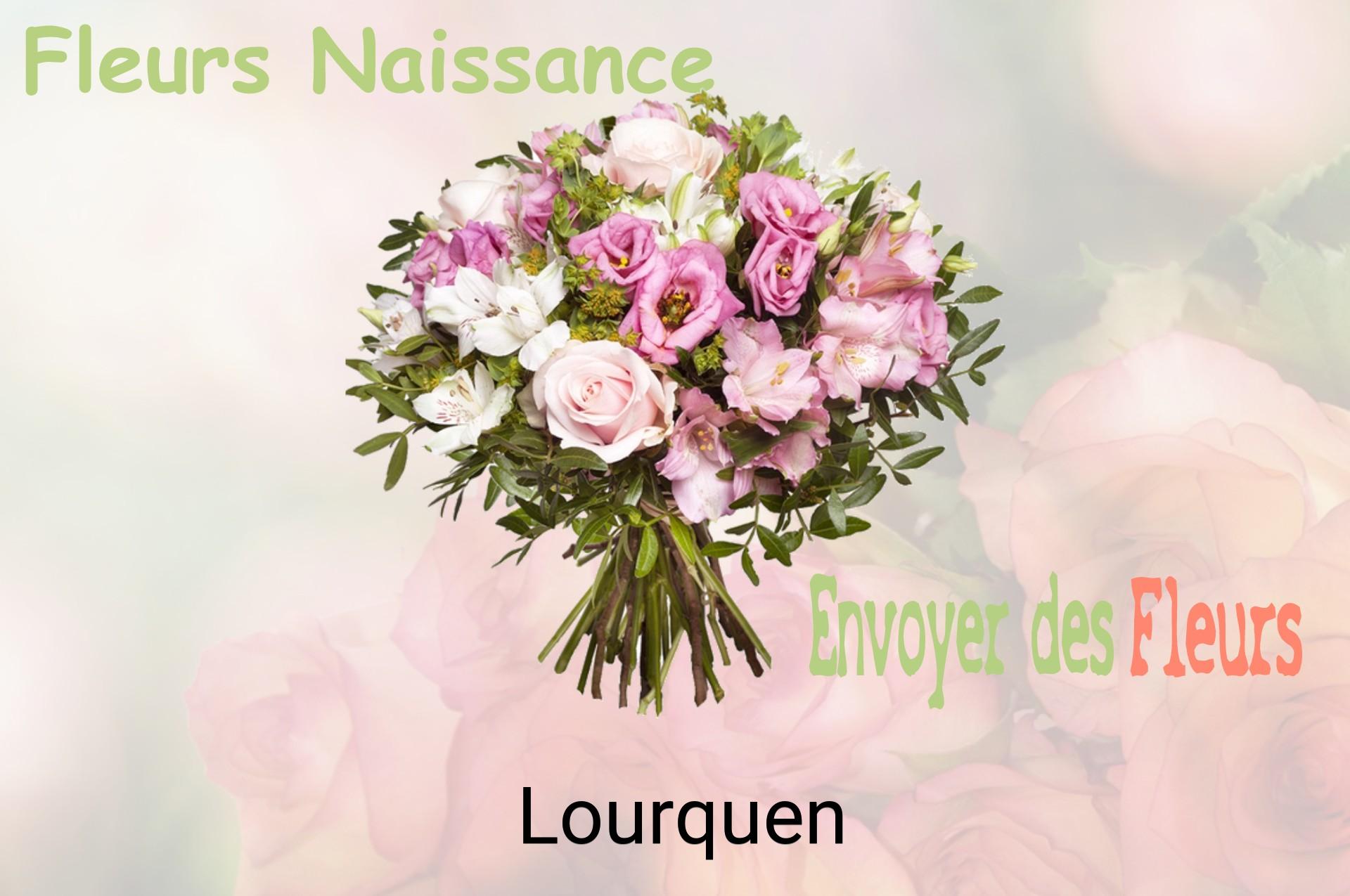 Bouquet de fleurs de naissance livré à Lourquen